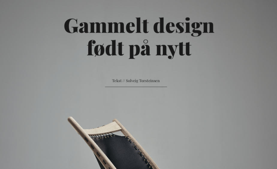 Gammelt design født på nytt
