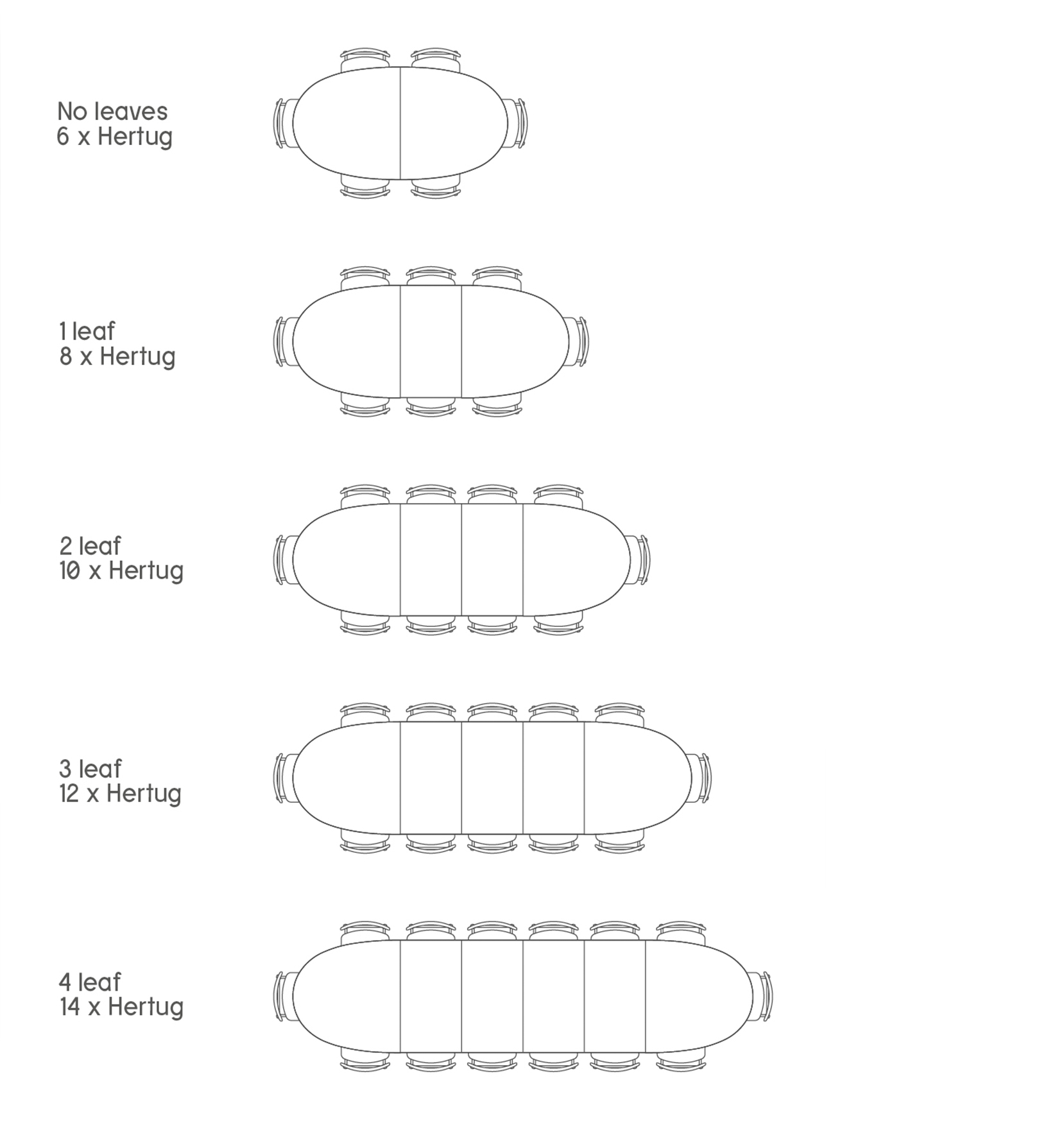 Øya seating arrangements