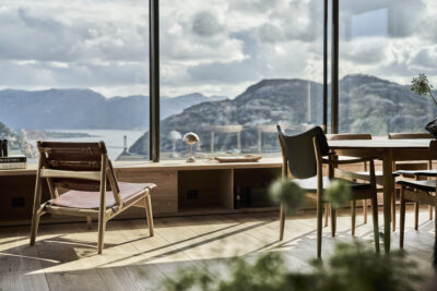 Eikund - The Bolder - Veng arm chair, Hunter lounge chair, Øya dining table